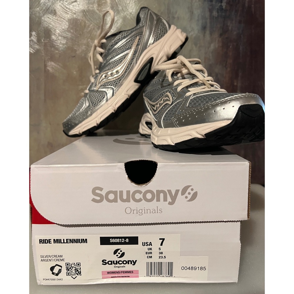 Saucony Ride Millennium Silver Cream Womens Running Shoes S60812-8